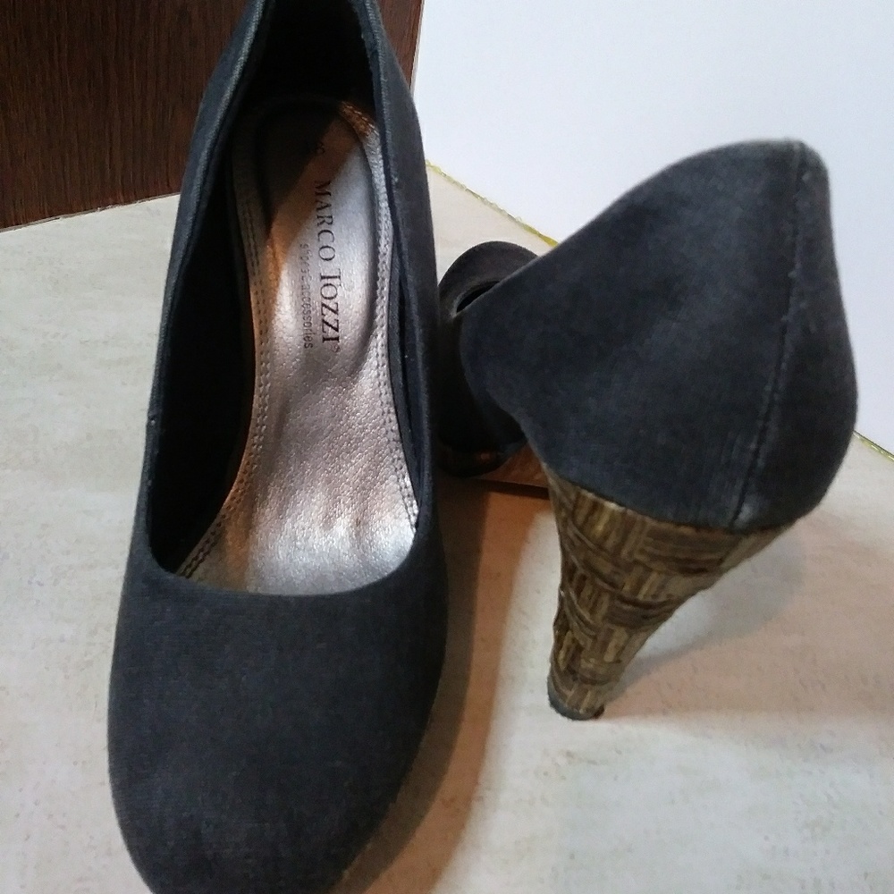 Jean print Heels
